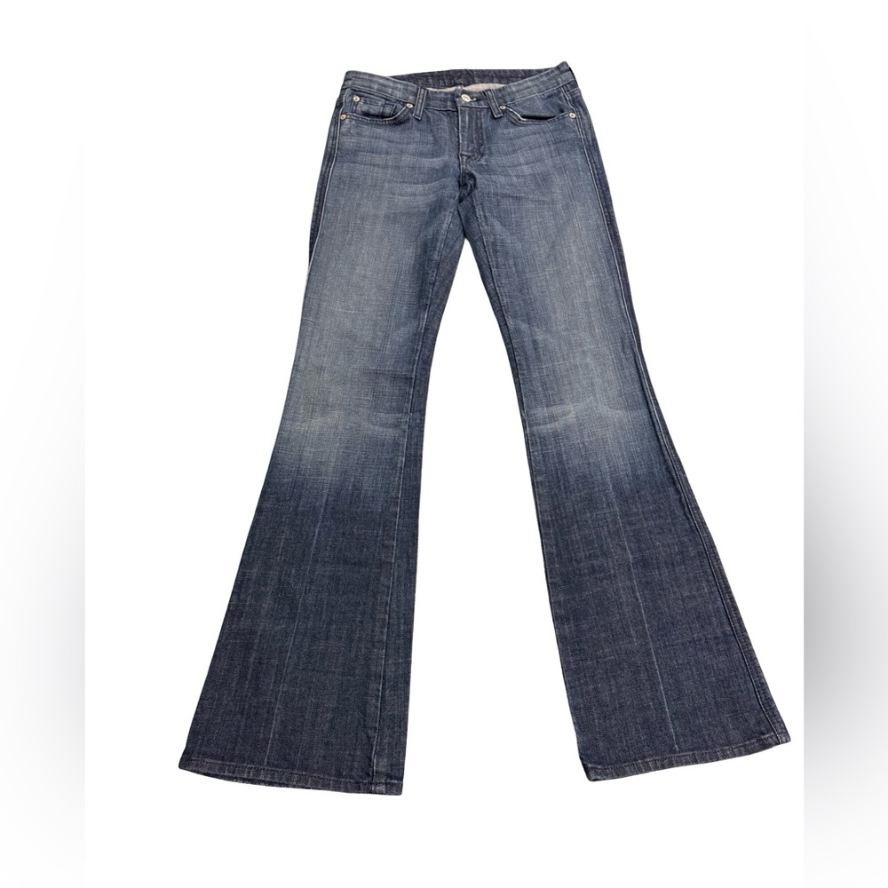 7 For All Mankind Women's Bootcut Jeans - Medium Blue Wash - Picture 2 of 7